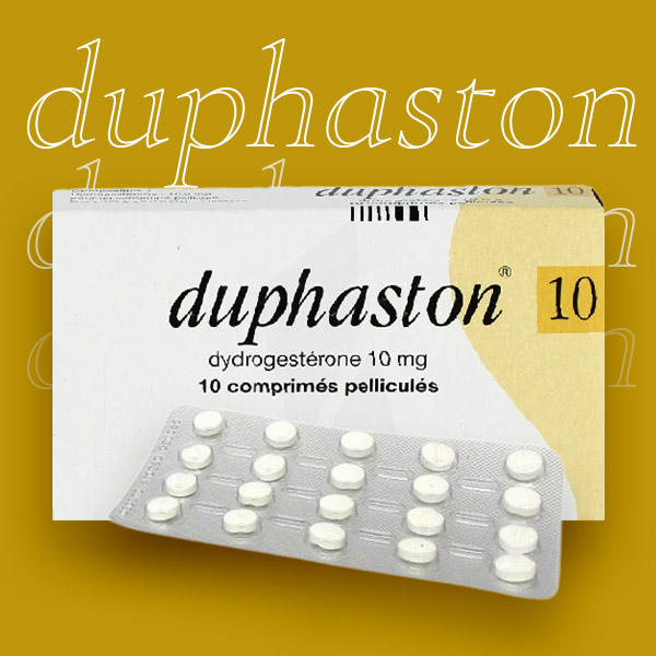 Duphaston 10mg Verpackung und ein Blisterstreifen mit Tabletten